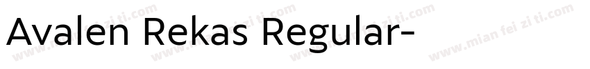Avalen Rekas Regular字体转换